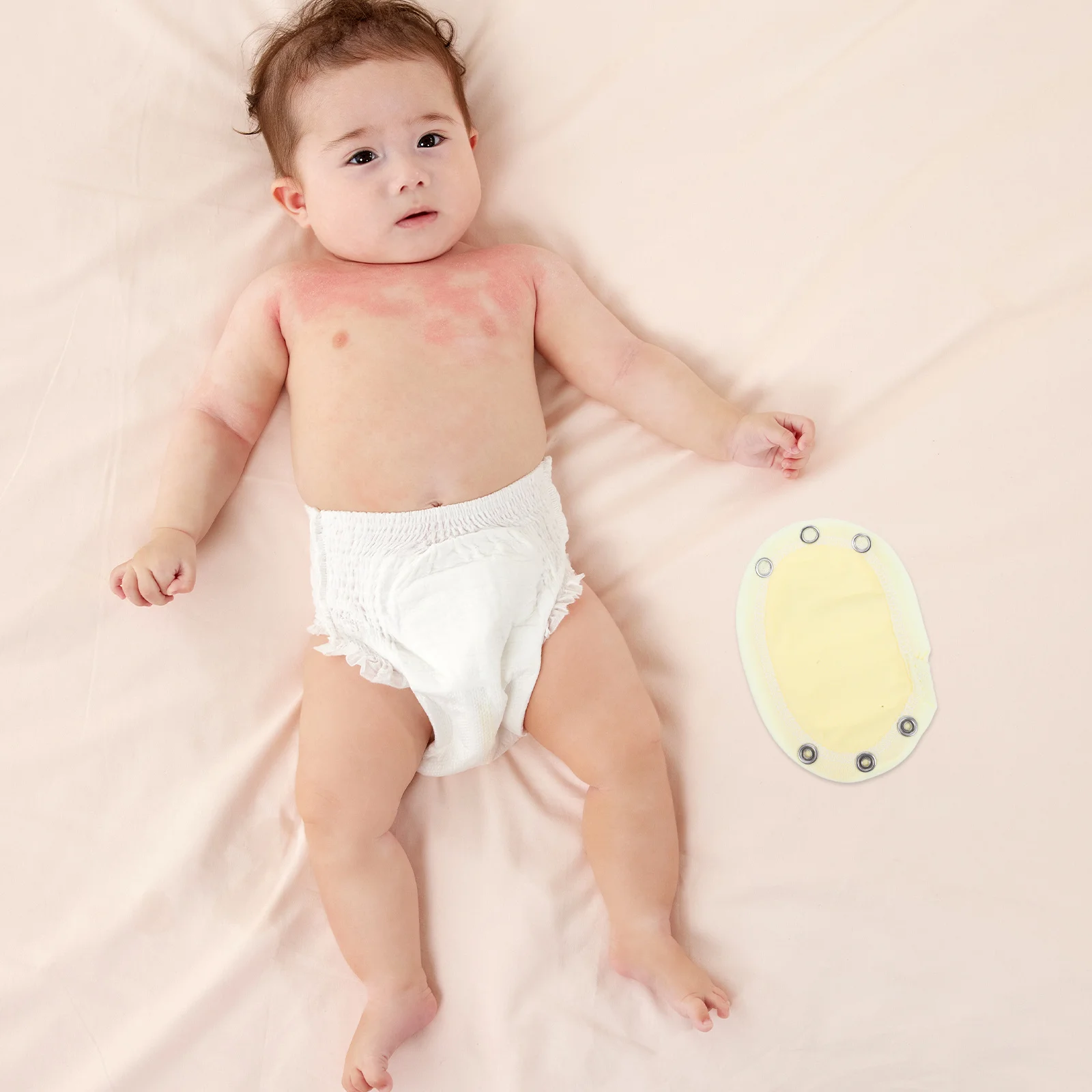 بدلة أطفال قطنية موسعة عالمية بذلة تمديد فيلم للرضع الصغار 0-3 سنوات أصفر قابل لإعادة الاستخدام سهل الغسيل #3