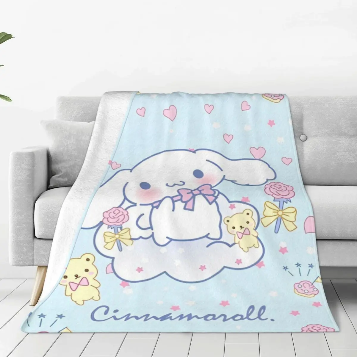 Cinnamoroll Cute Cartoon (13)-bayingimg Blankets Quality Warm Soft Throw Blanket Winter Camping Outdoor Novelty Bedspread