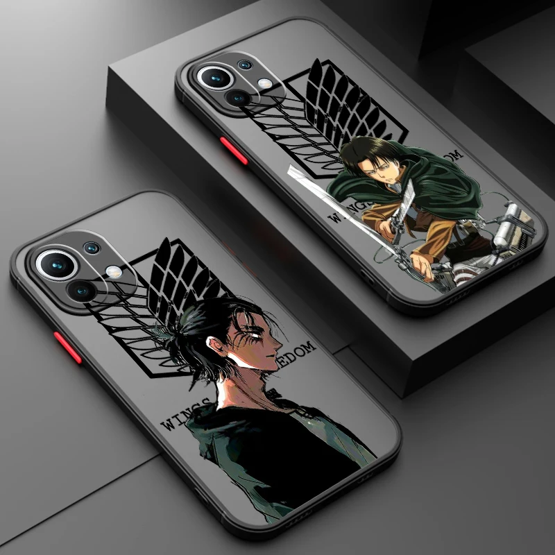 

Anime Attack On Titan Art Frosted Translucent For Xiaomi Mi 13 12 12T 11T 11 11i 10T 10 9T Pro Lite Ultra 5G TPU Phone Case