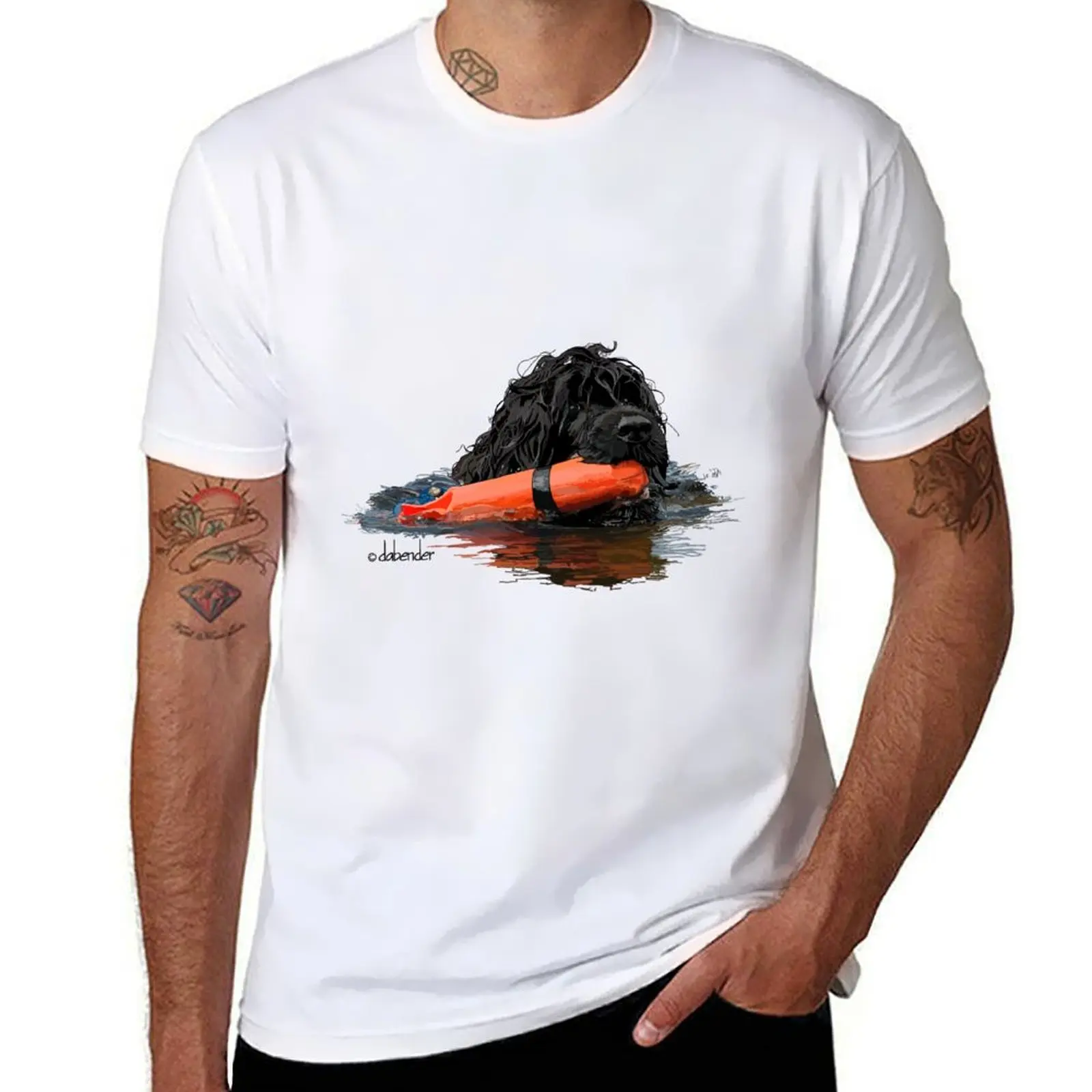 

an graphic shirts tshirt Water Bumper Retrieving Portuguese man T-Shirt t mens Orange Dog