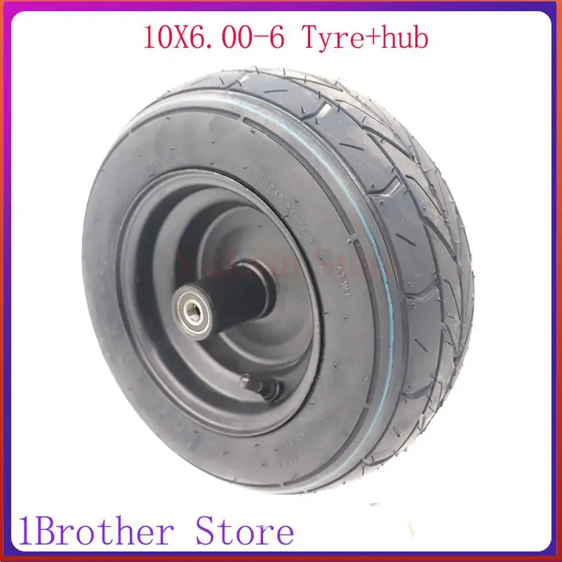 10x6.00-6 tire hub assembly solid tire used for ground ox pallet trucks forklifts guide wheels floor scrubbers luggage carts