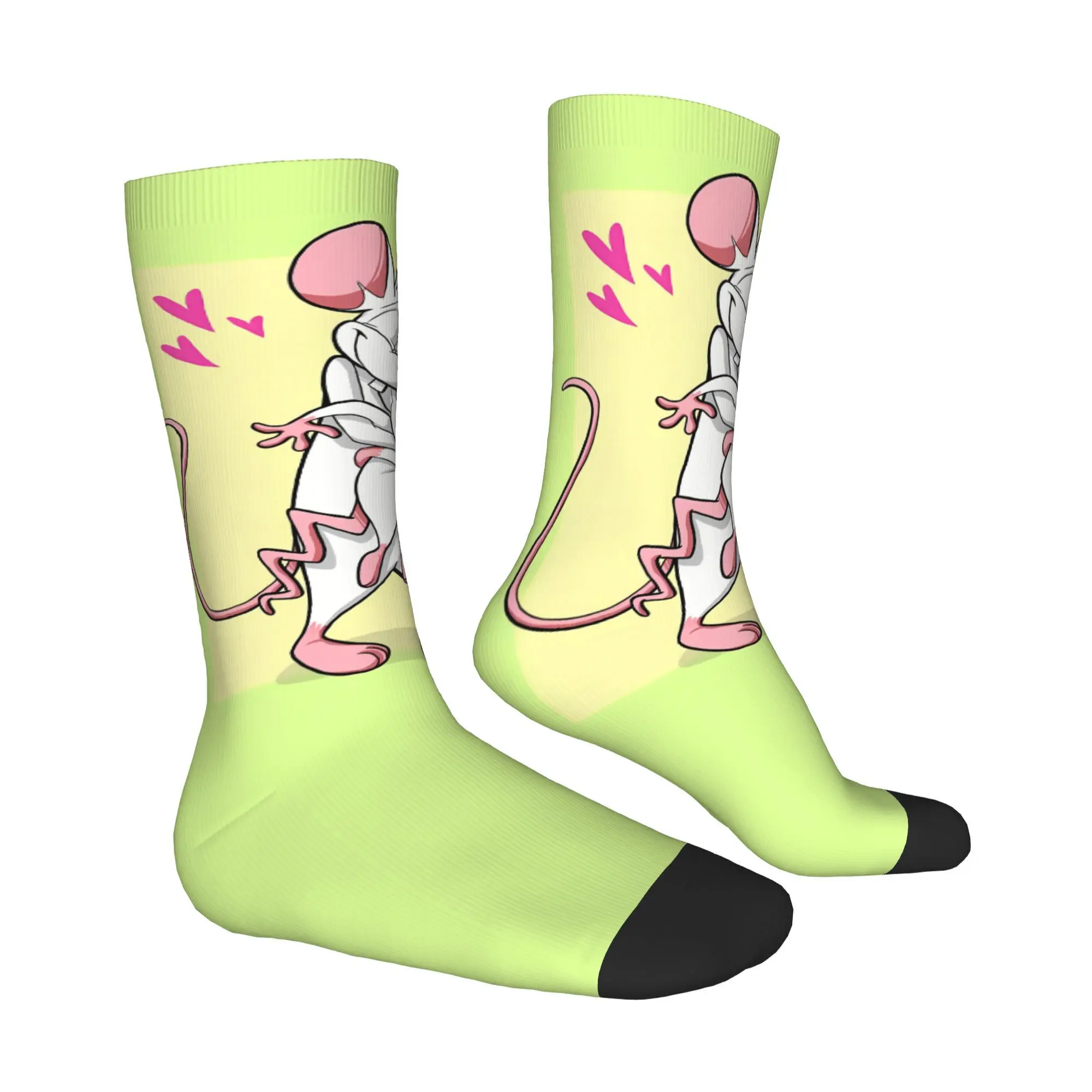 Мужской полиэстер с принтом White Mouse Pinky And The Brain Sock