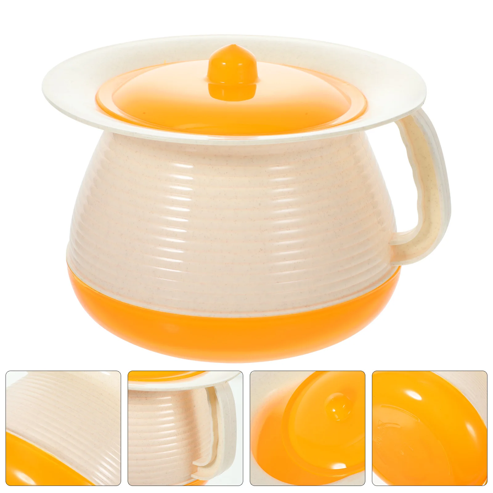 

Portable Urine Pot Durable Plastic Spittoon Sealed Lid Adult Children Elder Travel Bedpan Bedpan Household Spittoon