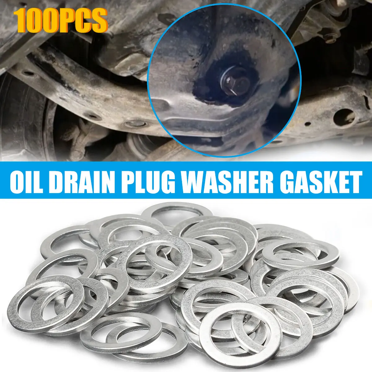 

100/500 pcs Oil Drain Plug Washers 9956-41-400 Gaskets Seals Washer Rings For AUDI A4 R8 MAZDA MERCEDES-BENZ SUZUKI VOLKSWAGEN
