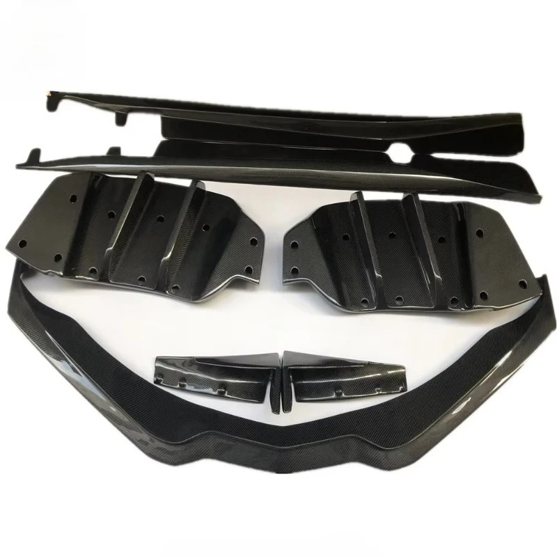 Car Accessories Carbon Fiber Body Kit Bumper Front Lip Diffuser Skirt Is Suitable For Corvette C7 Supercar