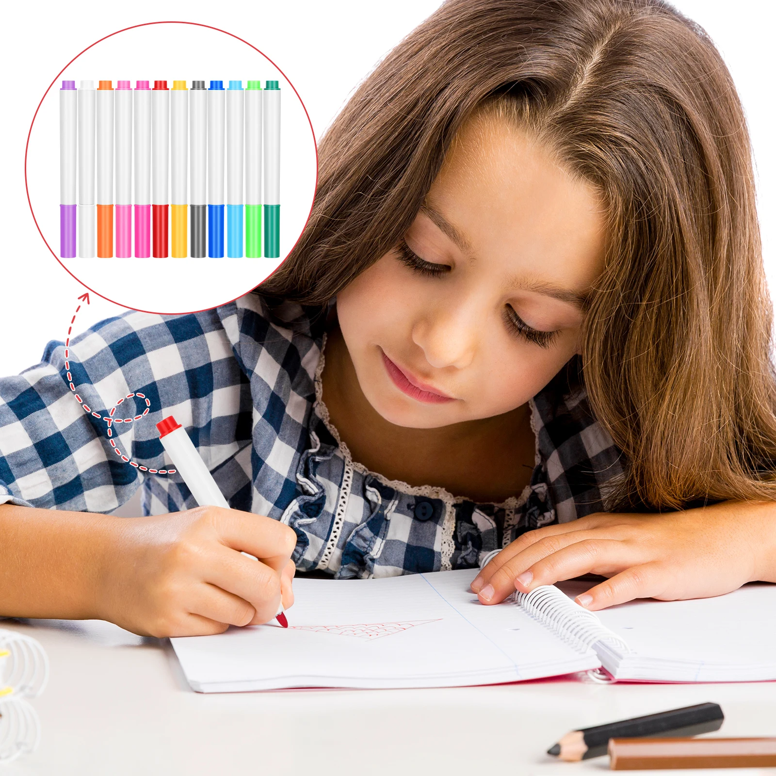 

12pcs Washable Neon Markers Kids Erasable Chalk Pens Led Writing Board Ideal For Drawing And Doodling On Acrylic Boards