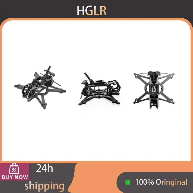 HGLRC Draknight Analog Frame Parts, Ultralight Toothpick FPV Freestyle Drone Frame