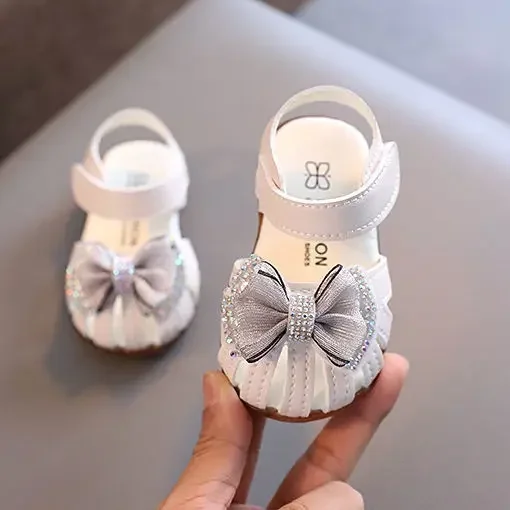 Summer Baby Girls Sandals Bowtie Fashion Pink Princess Toddler Shoes Soft Sole Baby Shoes 0-3 Years Enfant Fille