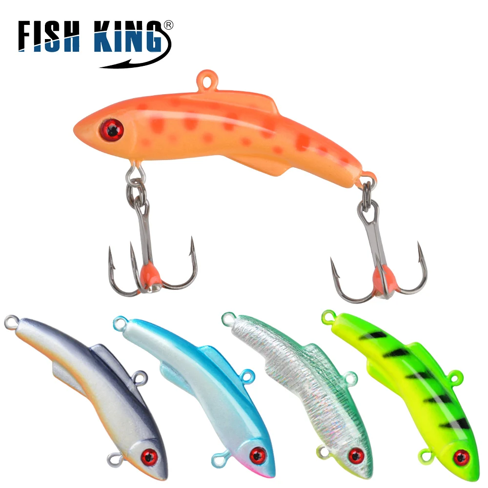 

FISH KING приманка для зимней подледной рыбалки, 15 г/42 мм 20 г/50 мм 30 г/55 мм, балансировочная приманка с трехмерными глазами для джиггинга, сбалансированная приманка для рыбной ловли
