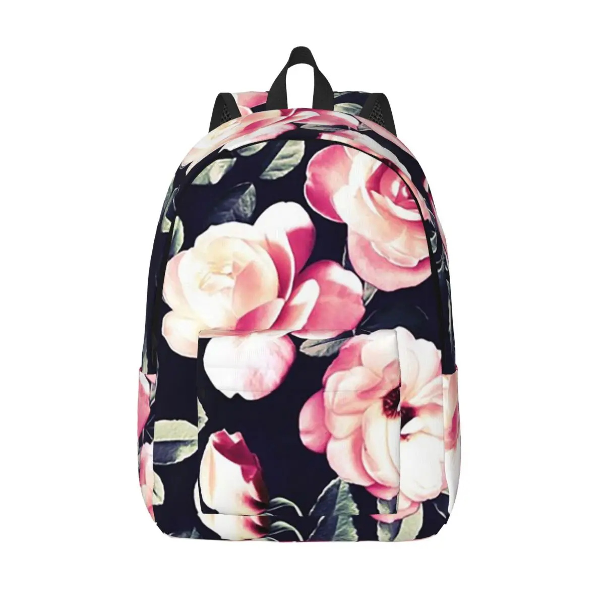 

Moody Vintage Rose Chintz In Peach Pink Backpack Student Boy Girl BookBag Children School Bag Laptop Shoulder Bags for Men Women