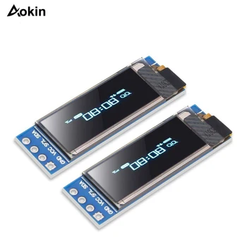 0.91 inç 6Pin IIC I2C SPI arayüzü OLED beyaz/mavi LCD ekran modülü 0.91 
