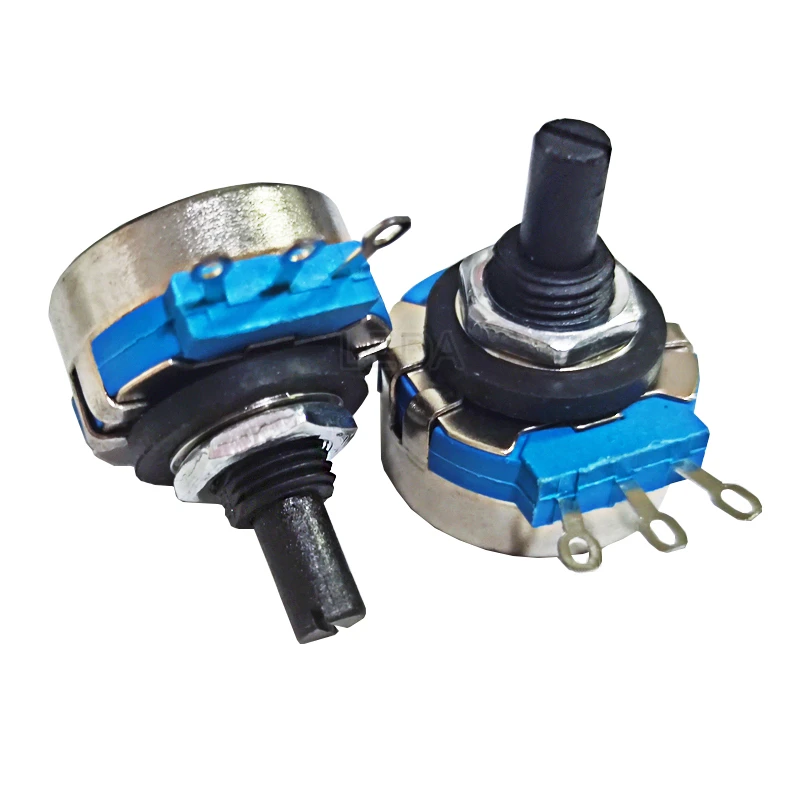 Potenciômetro 1k B102 2k2 4k7 10k103 22k 47k 470k Máquina de Solda Elétrica Isolado Eixo Azul Peças Rv28p1 2w