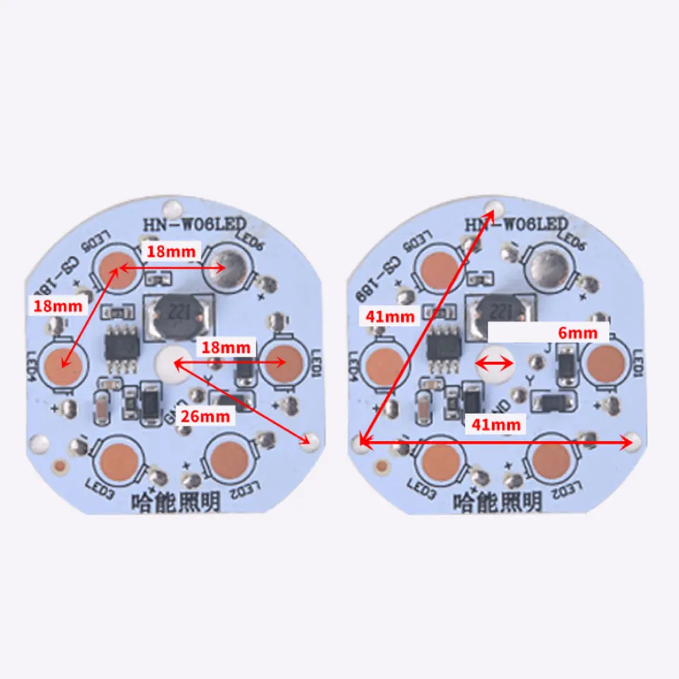 High Power DC12-85v LED Drive Plate Motorcycle Spotlight Plate 6W Electric Lamp Super Bright LED Headlamp Refitting Lamp