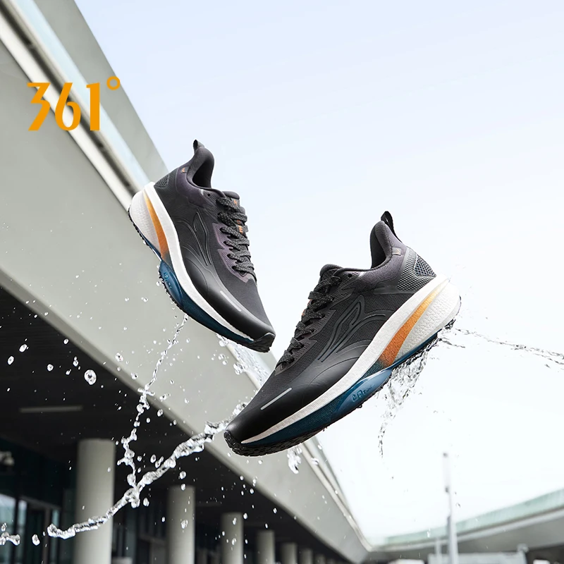 

361 Degrees Rainblock 8.0 Men Running Shoe Water Repellent Rebound Airy Grippy Shock-Absorbing Jogging Male Sneaker 672532226