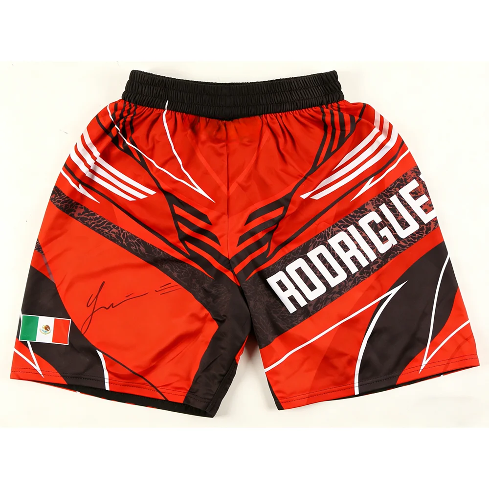 

2026 New UFC Red Yair Rodriguez Signature Muay Thai Shorts Men's MMA Octagonal Cage Oversized Jujutsu Training Sports Shorts﻿ ﻿
