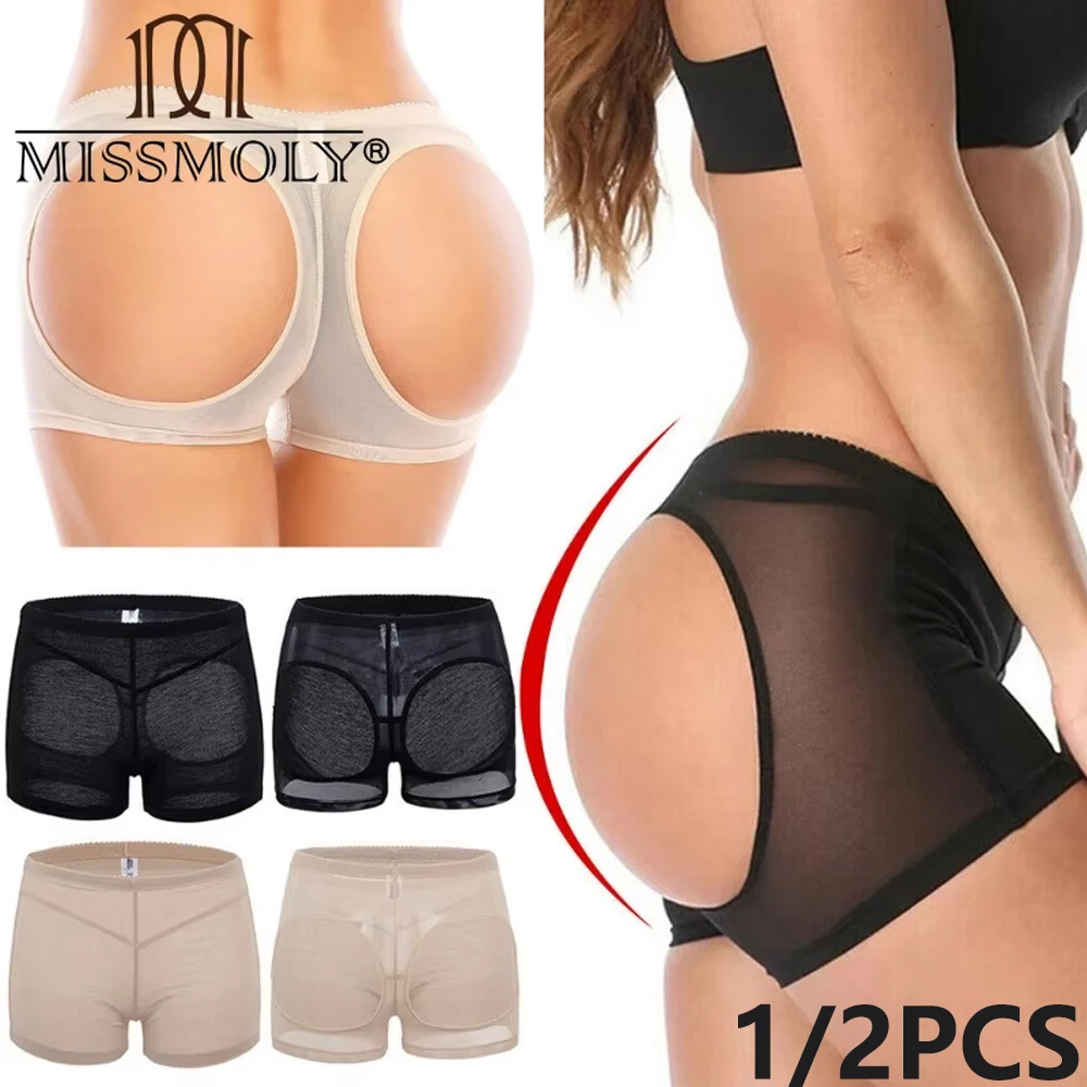 1/2 PCS MISSMOLY Butt Lifter Shapewear Underwear Briefs Hips Lifte Shaping Panties Sexy Push Up Panty Booty Bigger Butt Shaper