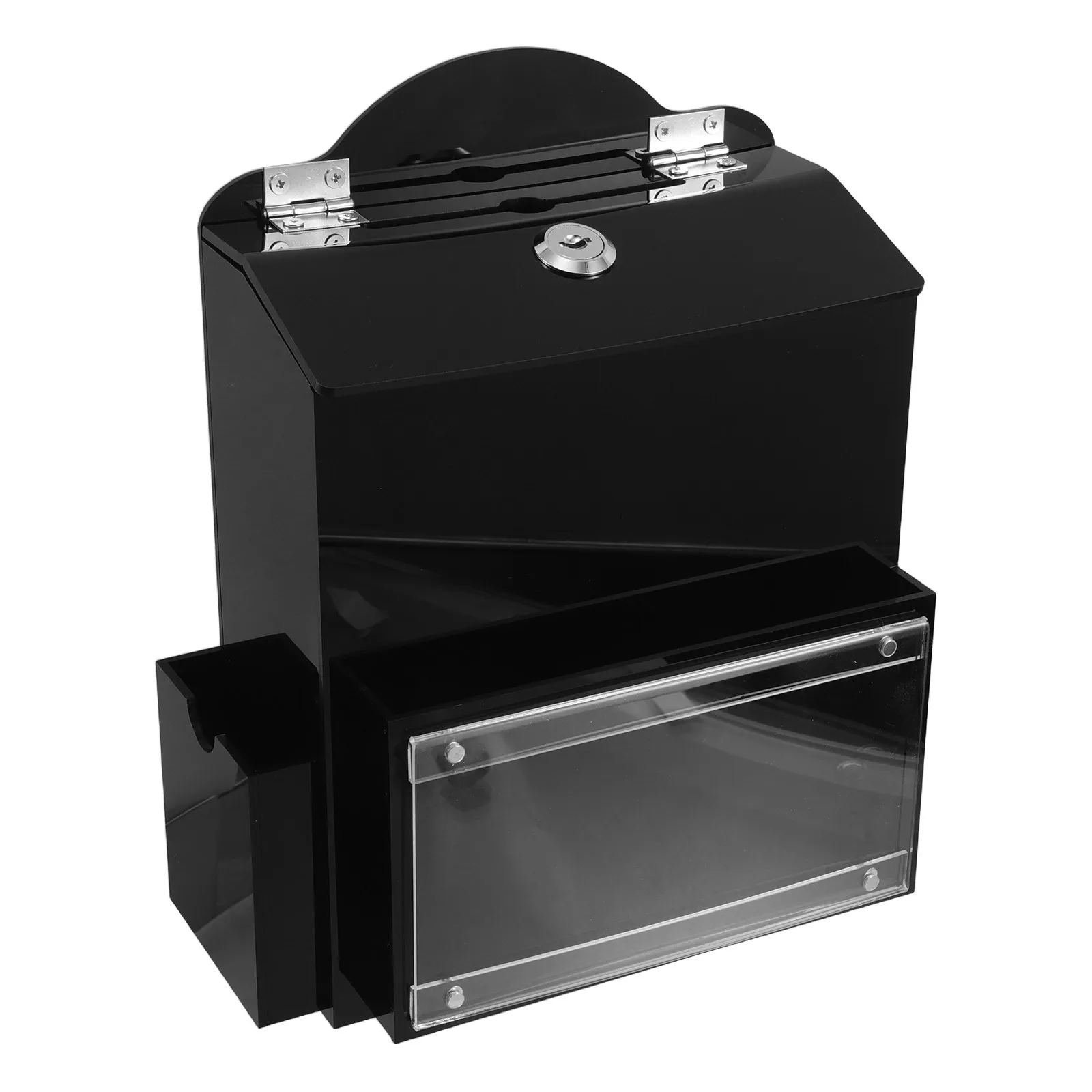 urna-elettorale-in-acrilico-nero-con-serratura-cassetta-per-raccolta-fondi-votazioni-scolastiche-feedback-d'ufficio-donazioni-beneficenza-suggerimenti