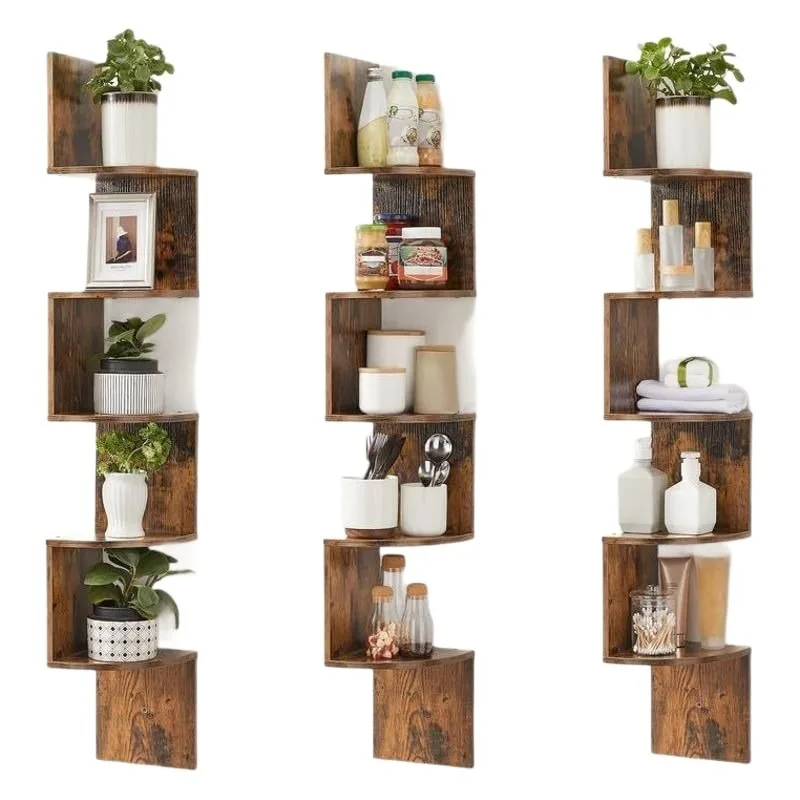 

Living Room Corner Wall Shelf Floating Bookshelf Wood Corner Wall Multi-layer Frame Wall Hanging Corner Baffle Bedroom Shelf