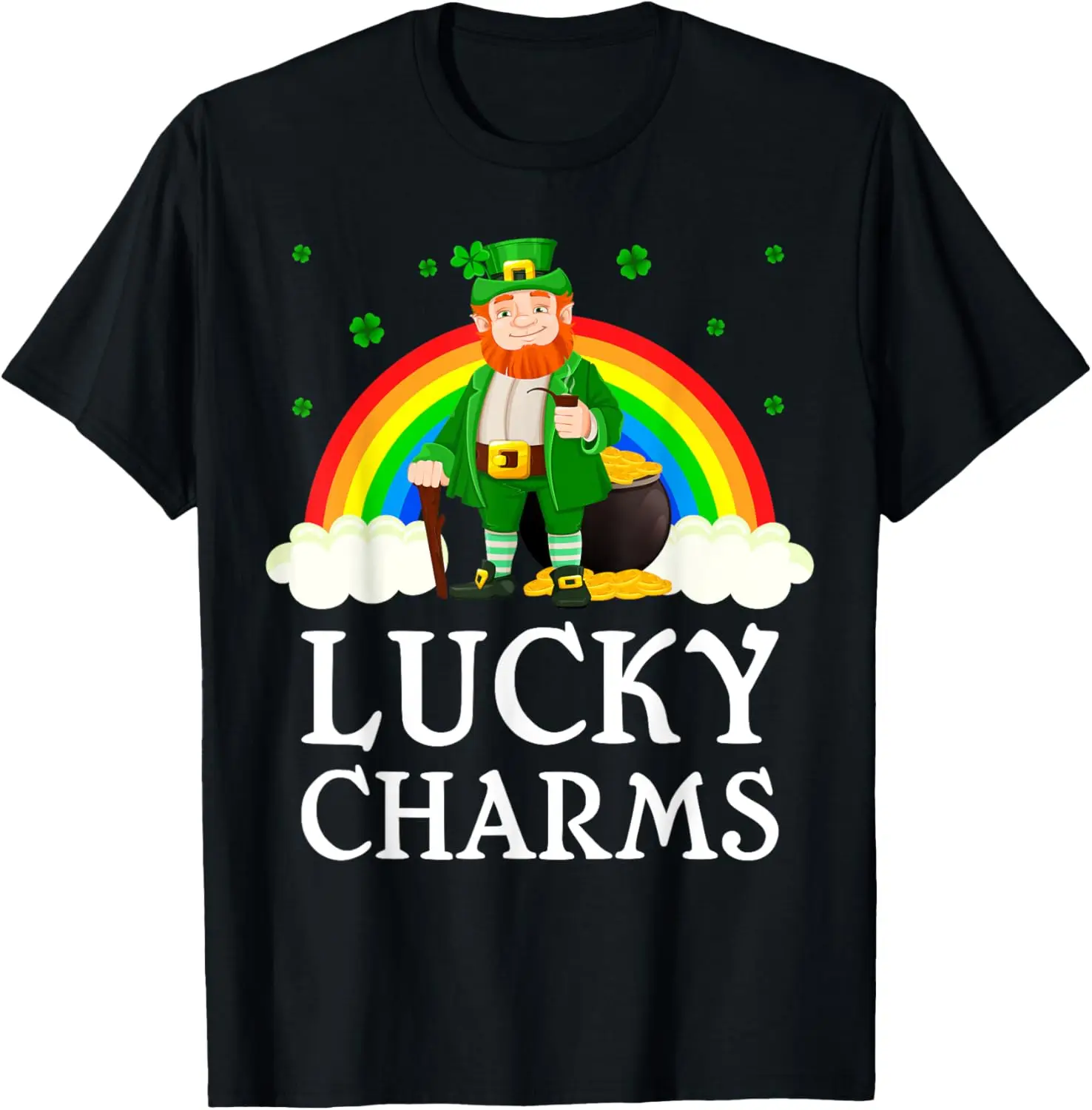 Irish Shamrock Leprechaun St. Patrick's Day Lucky Charms T-Shirt