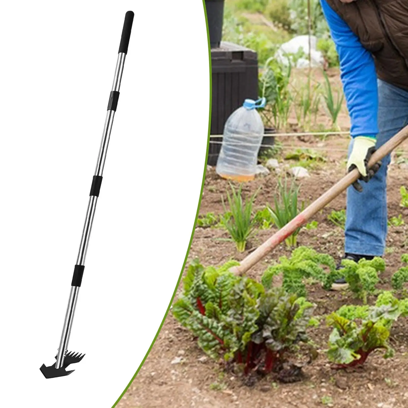

Garden Hoe Weeding Rake Weeds Puller for Soil Loosening Planting Agriculture
