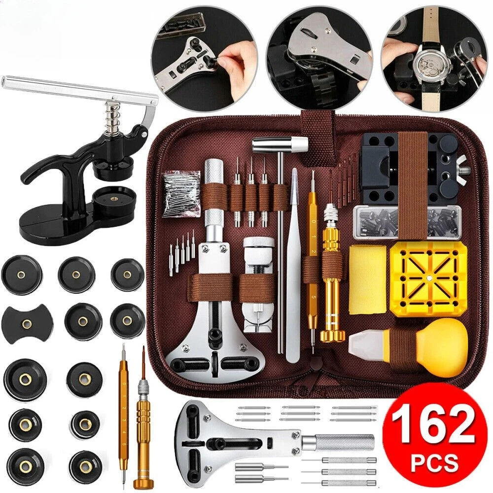 Juego de Herramientas para Reparación de Relojes, Kit Profesional para Reparación de Relojes, Ideal para Reparar y Ajustar Relojes, Como por Ejemplo el Interior de Relojes