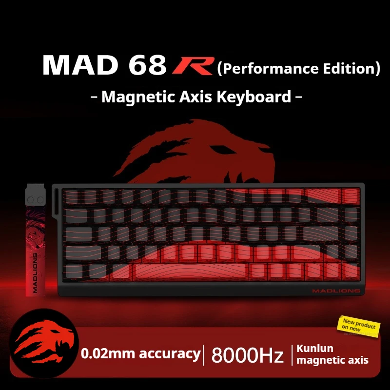 MAD60/68 HE Gaming Magnetic Axis Keyboard 61/68 Key Game Dedicated Full Key Hot Swap Quick Response Entry Level Gaming Keyboard