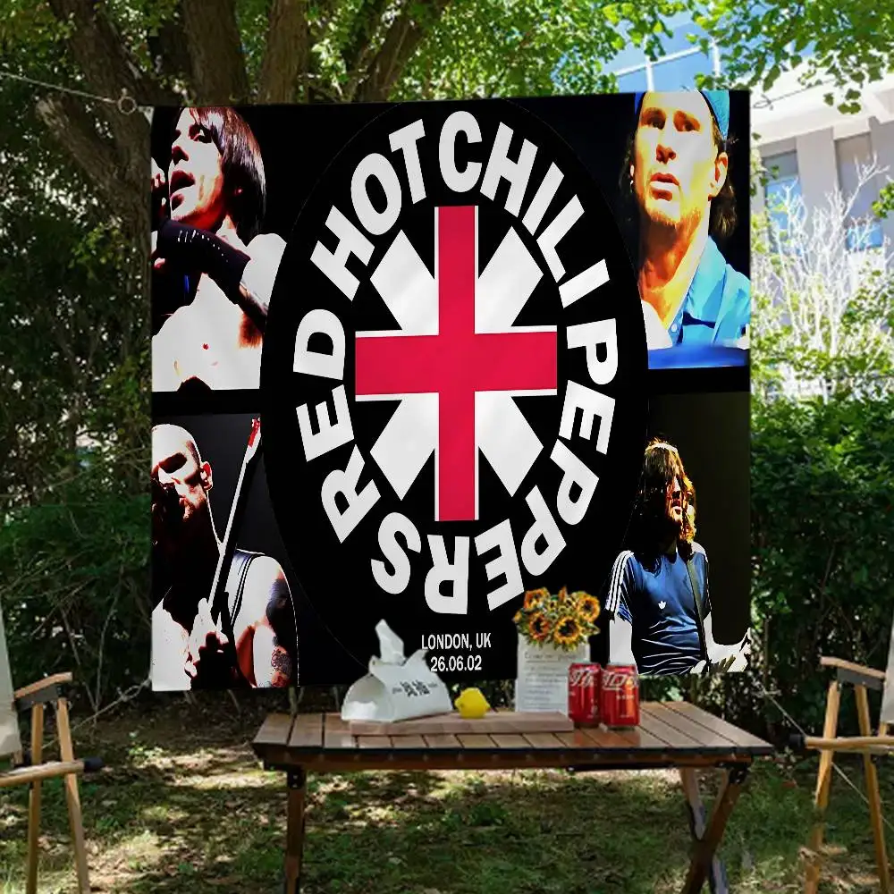 Classic Funk Rock Band R-Red H-Hot C-Chili P-Peppers DIY Flag For Family Group Photo Living Room Home Dorm Decor Wall Art Decor