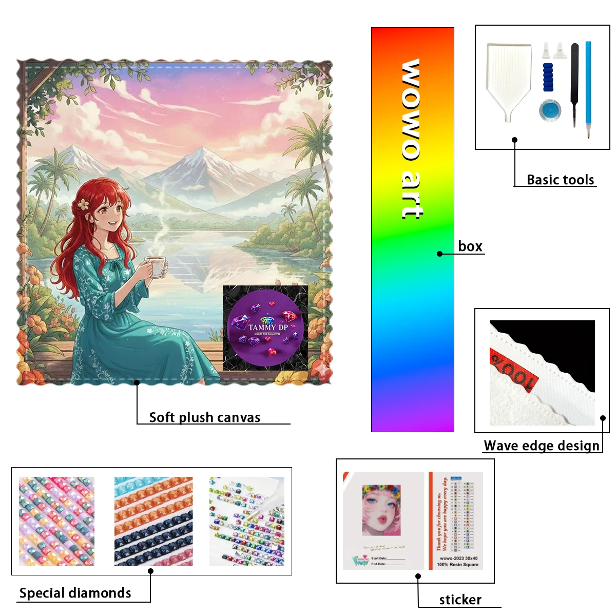 

【TAMMY Diamond Art】Женщина, пьющая воду у моря, стразы Crystal AB, стразы FD, идеальные стразы из смолы