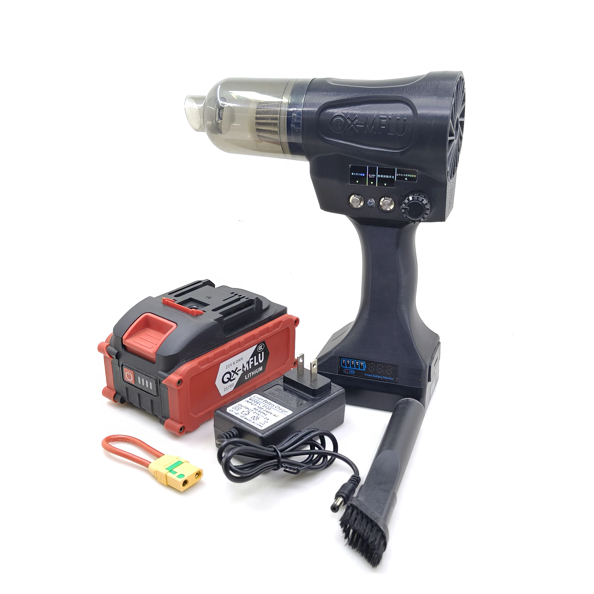 QX-MFLU 50mm EDF Handheld hair dryer Violent Fan Dust Removal Turbine High Power Strong Blower Dust removal