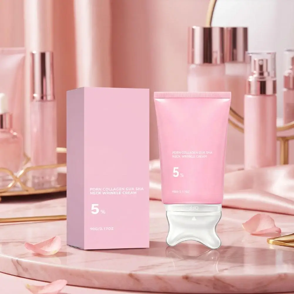 PDRN Pink Collagen Volume Multi Balm / PDRN Collagen Gua Sha Roller Halscreme Tief Hydratisierende Feuchtigkeitsspendende Aufpolsternde Gesichts- und Halscreme – Detail 6