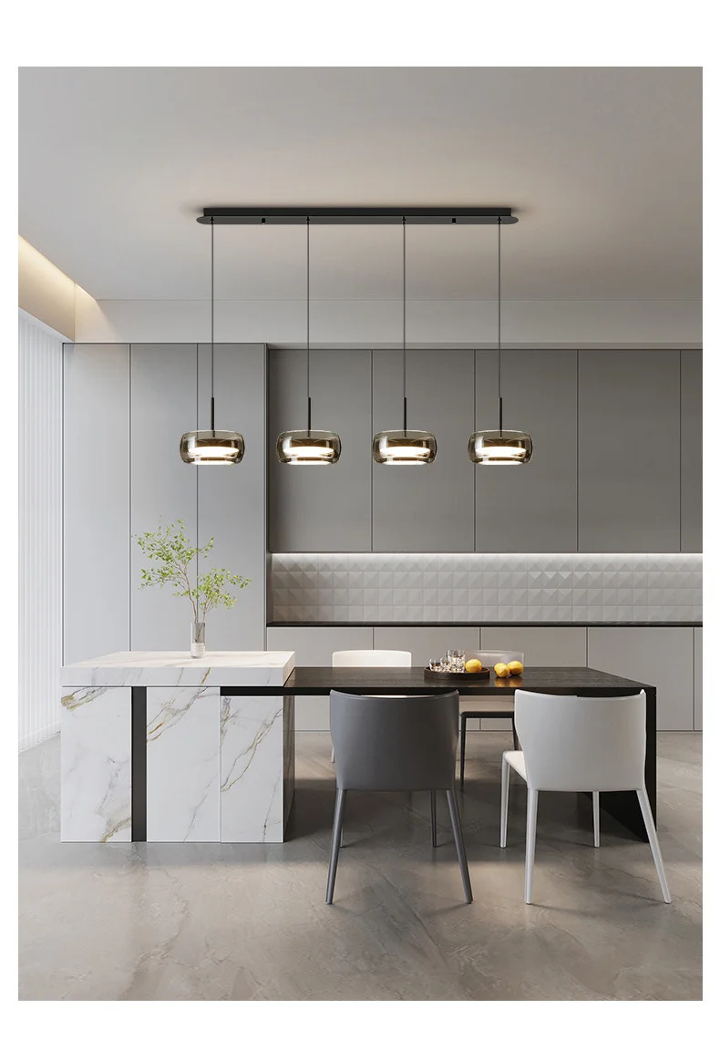

Nordic modern minimalist design glass chandelier bedroom hall living room coffee shop clothing store study pendant light