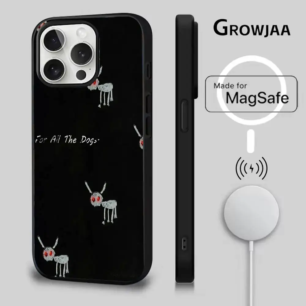 Funda de teléfono Rapper D-Drake para iPhone 17,16,15,14,13,12,11,Pro,Max,Plus,Mini,SE4,E, carga inalámbrica Magsafe magnética