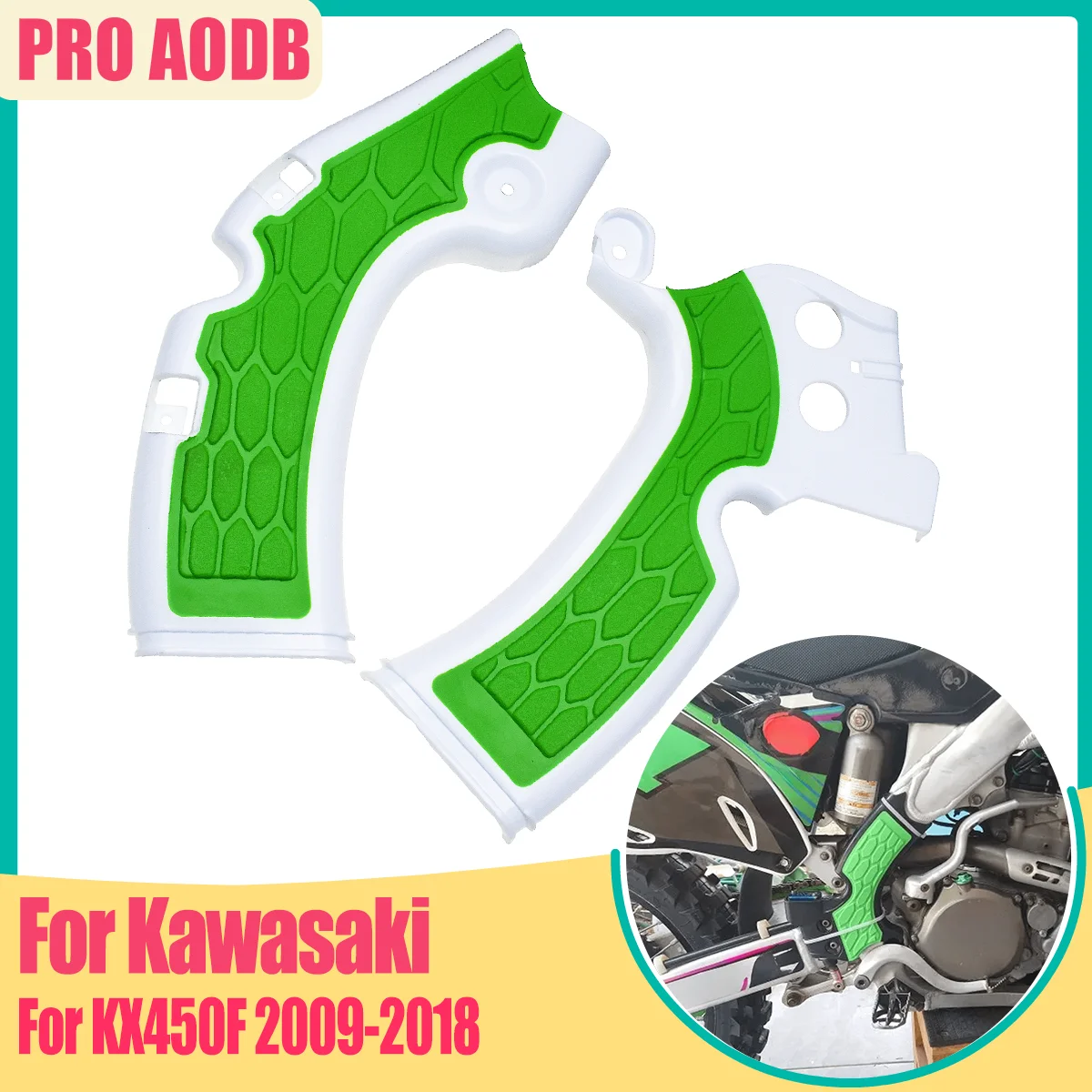 

For 09-18 Motorcycle Frame Guard Protection Cover Pit Bike Plastic X-Grips Protective Shell For KAWASAKI KX450F Universal Parts