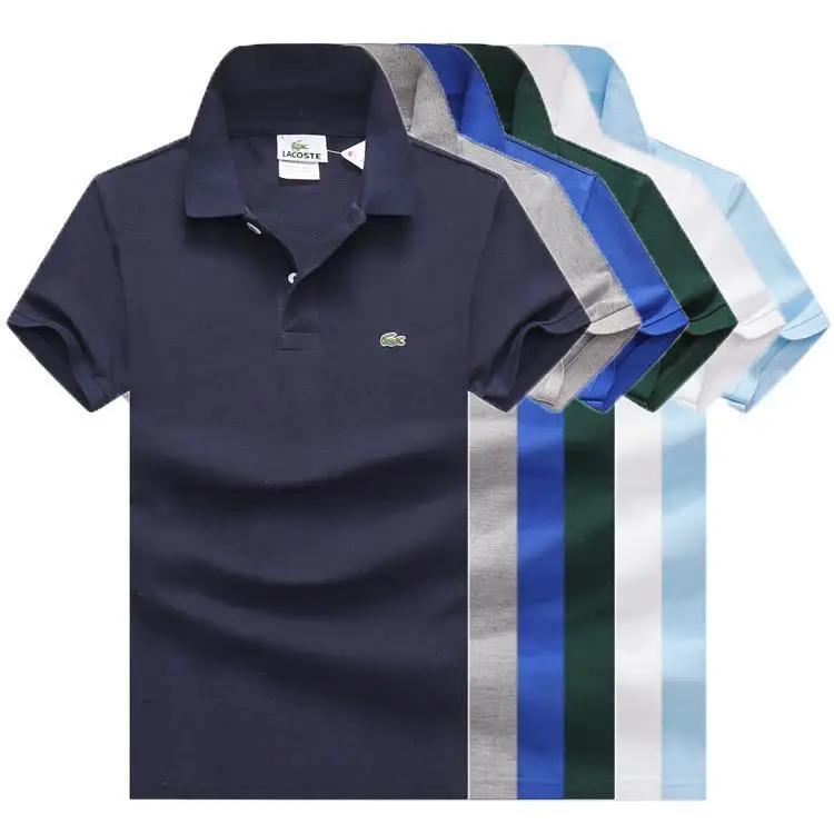 Camisa polo masculina casual bordado de cervos, manga curta, alta quantidade, marca