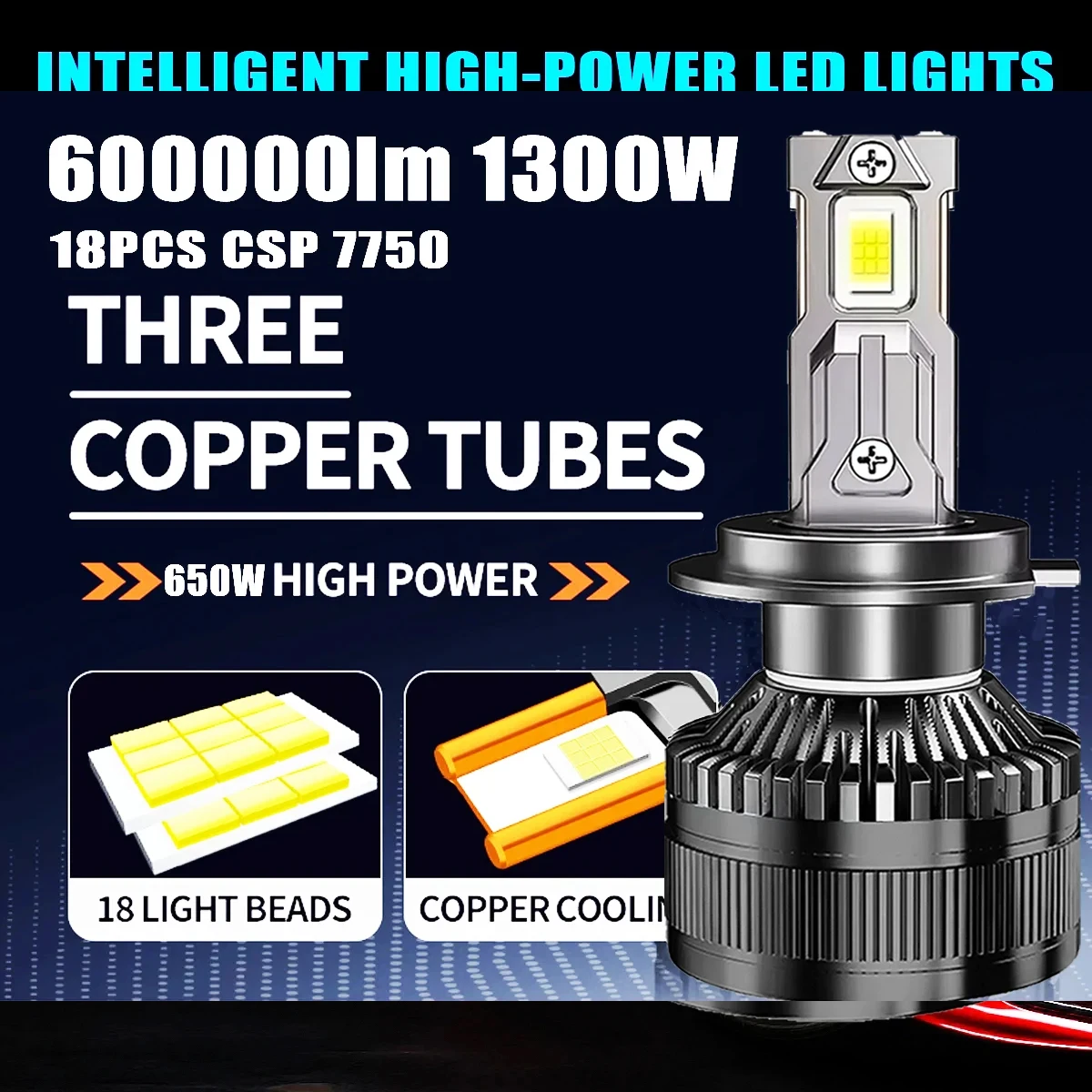 ZTZPIE 6000K HB3 HB4 9005 9006 H1 H7 H4 H11 9012 Bulb Canbus Led Lamp CSP 7750 Power Car Headlight Light Fog Light 600W 300000LM