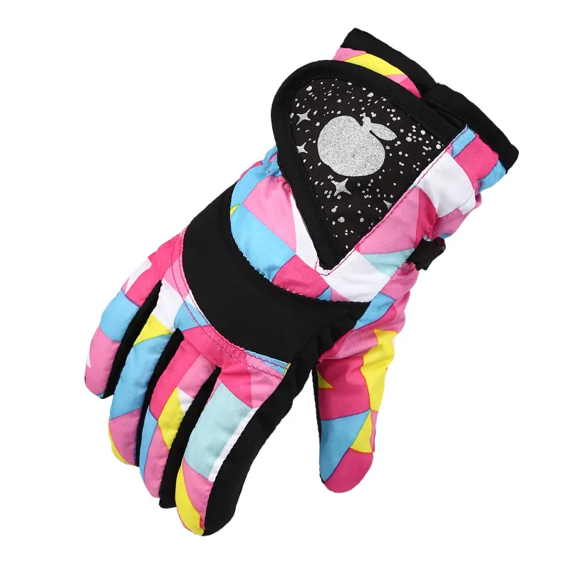 Guantes cálidos impermeables para niños y niñas, manoplas profesionales de esquí, nieve, a prueba de viento, esquí, Snowboard, 3-7 años, Invierno