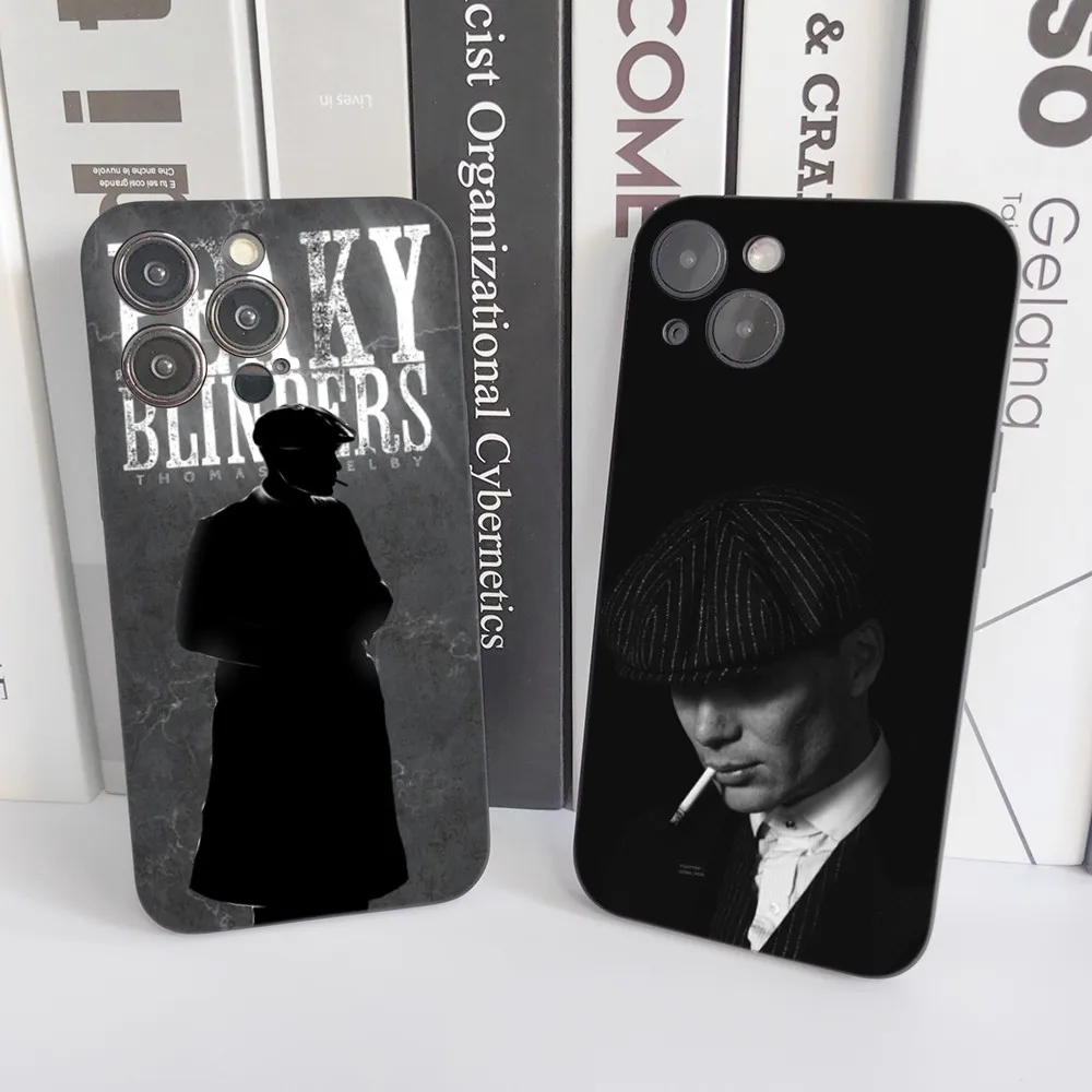 T-Thomas S-Shelby P-Peaky B-Blinders Phone Case Silicone Soft For IPhone 16 15 14 13 12 11 X XR Plus Pro Max Plus