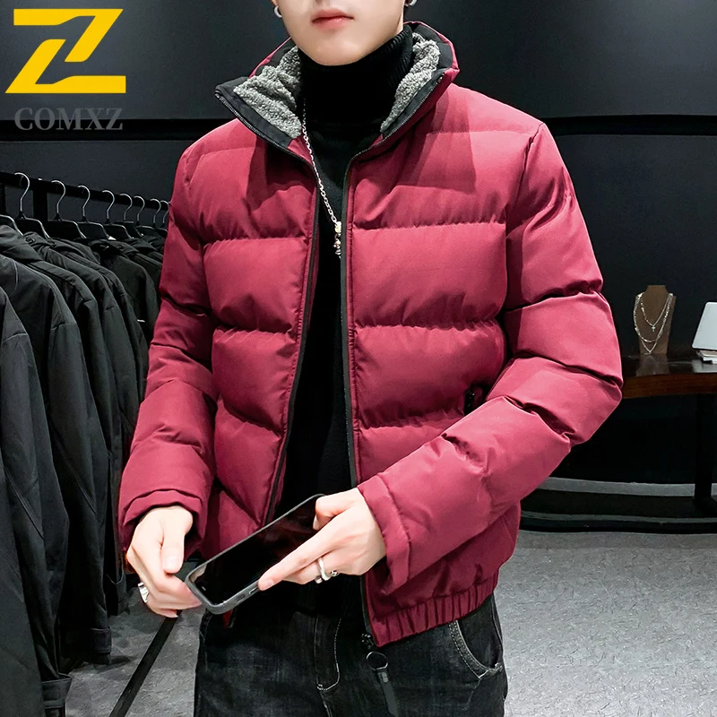 

Premium Cotton Jacket Man 2025 Winter Fashion Stand Collar Thickened Warm Coat Outdoors Adventure Skiing Lightweight Parkas