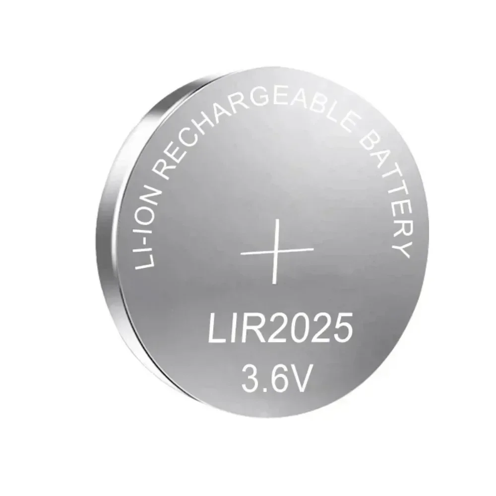 Rechargeable Button Coin Cell Battery LIR2025 3.6V 2-50PCS For Toy Car Key Remote Control Scale, CR2025 ML2025