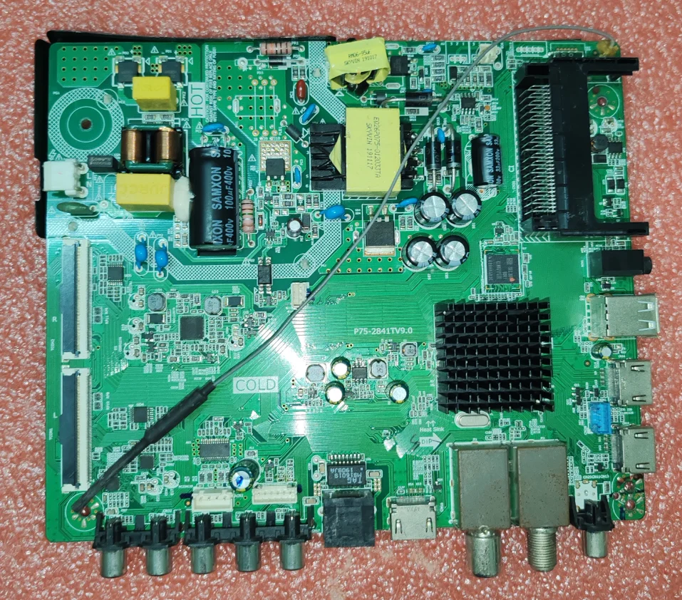 P75-2841TV9.0 Three in one TV motherboard, tested well, physical photo for   69---81V  550ma 75w