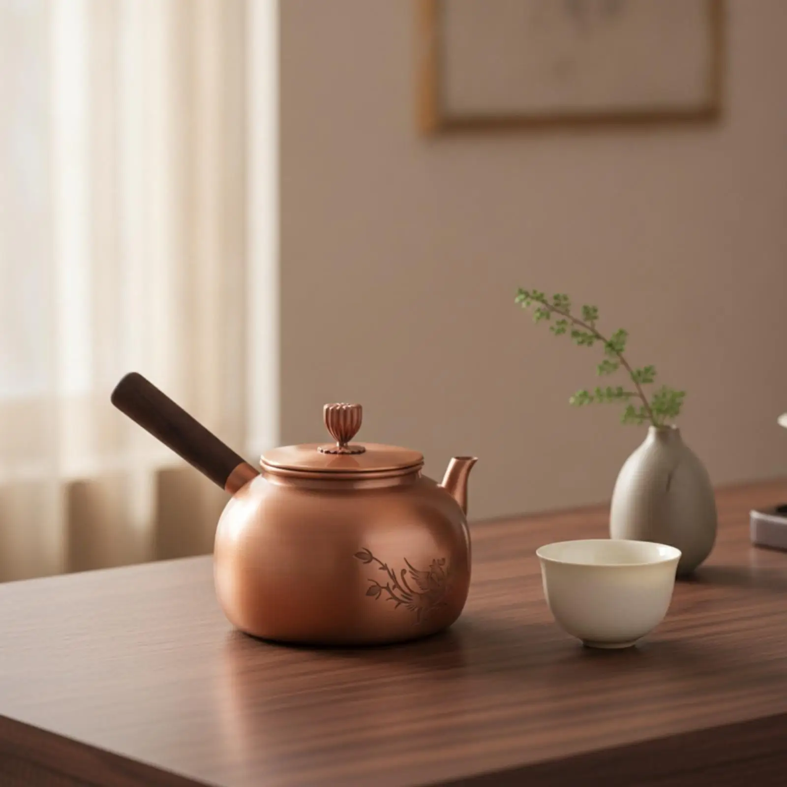 Copper Teapot Traditional Copper Tea Kettle Stovetop Cookware