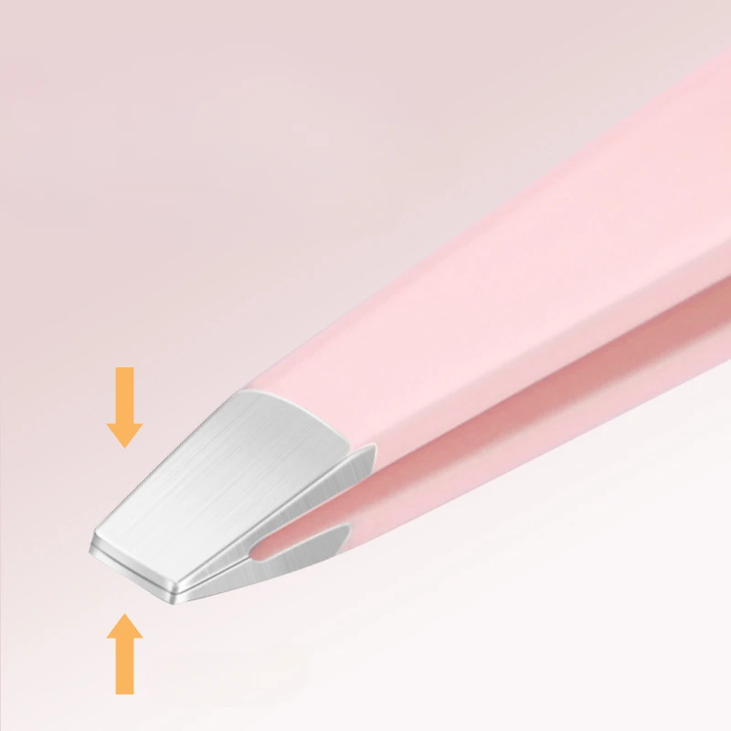 Pinzas para cejas de oro rosa, herramienta de maquillaje hermosa, depilación facial de acero inoxidable, pinzas para pestañas