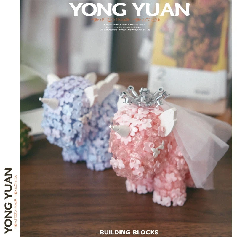 yong-yuan-unicorn-building-blocks-micro-particle-assembled-puzzle-preserved-flower-gift-for-women-christmas-home-decoration