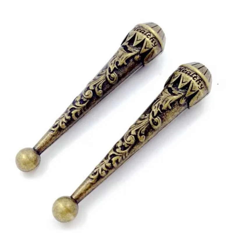 2pcs Vintage Metal Baseball Bat Pendant Pattern Clock Tie Multi-functional DIY Accessory