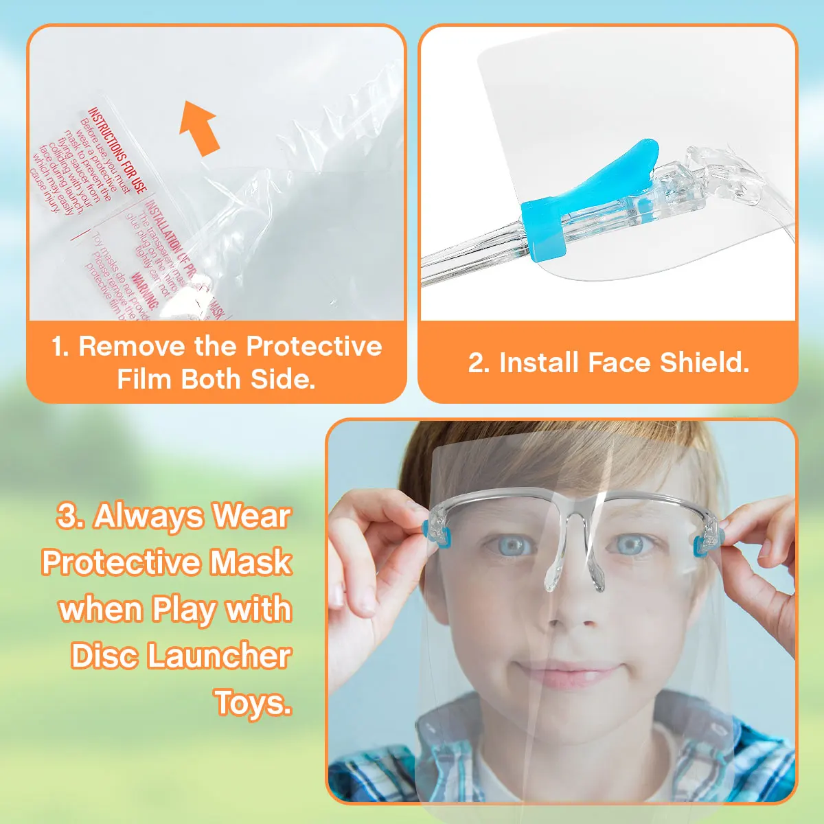 Flying Disc Launcher Kids Toys Set For Ages 3+ | Indoor/Outdoor Throw & Catch Game With 8 Discs | Sports Toys For Hand-Eye