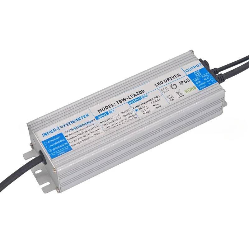 

48V200W DC regulated power supply IP67 waterproof constant voltage 0-10V PWM dimming lamp