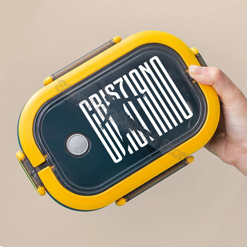 Cristiano Ronaldo Bento Lunchbox CR7 Lunchbox met cartoonprint Dubbellaags voedselopslagcontainers met grote capaciteit Verjaardagscadeaus