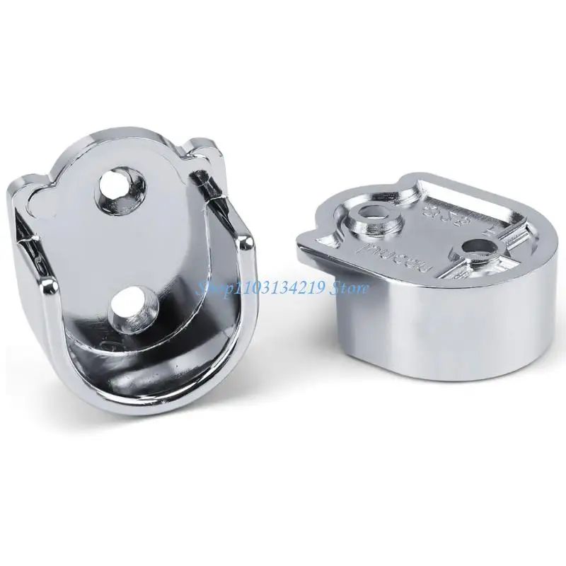N5KC Durable Metal Wardrobe Rod Mounts for Bathroom Bedroom Closet Organization Use