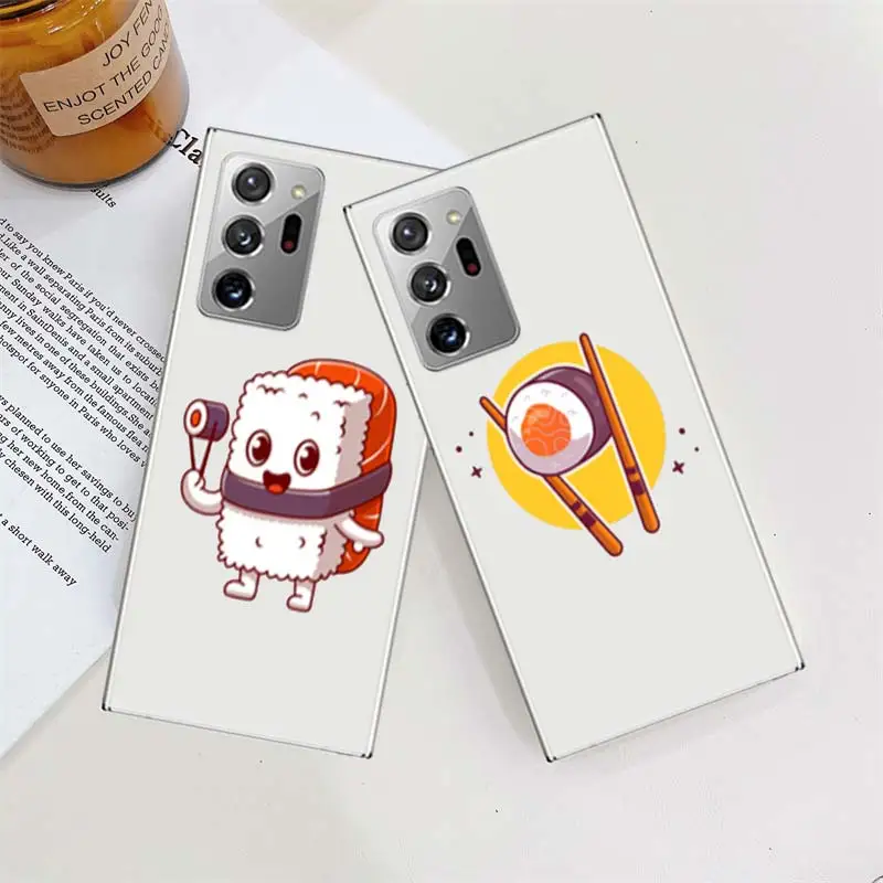 Cute Cartoon Sushi Clear Phone Case For Galaxy S8 A05S A02S A12 A22 A32 A42 A52S A52 A72 A03 A03S A13 A23 A33 A53 A73 5G A10E A8