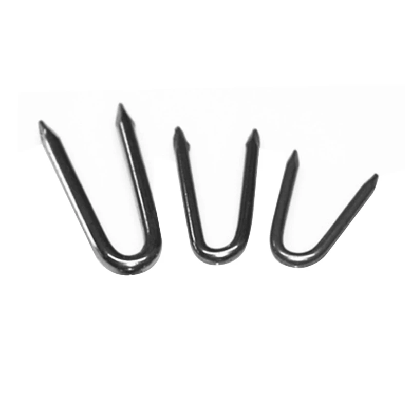 Sturdy Metal UNails Fence Clips Metal Nails Durable Fence Connectors set Durable for Strong & Dependable Wire Mesh